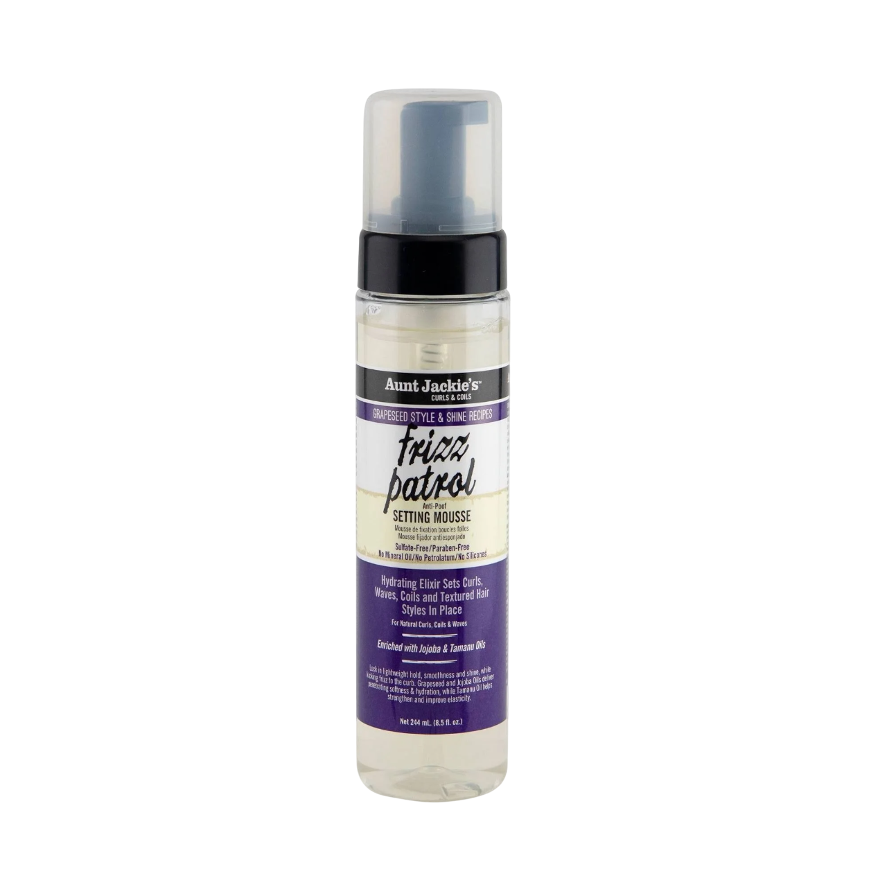 Aunt Jackie's Grapeseed Frizz Patrol Settign Mousse 8.5oz